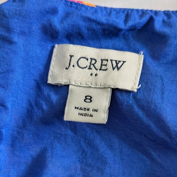 J. Crew Top Size 8 Tropical Floral Tie-back Strappy Flowy Spaghetti Strap #BQ035 - Picture 5 of 16